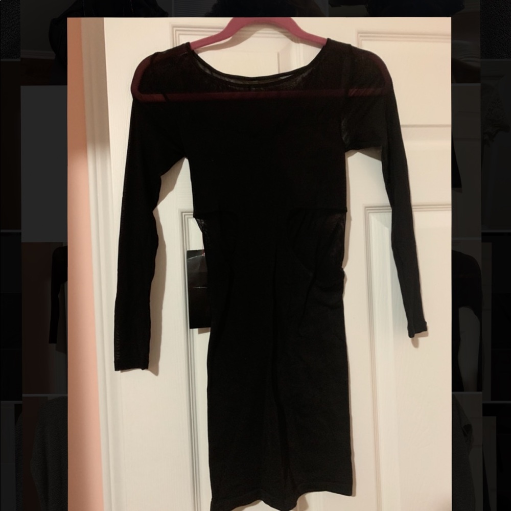 Black mesh dress